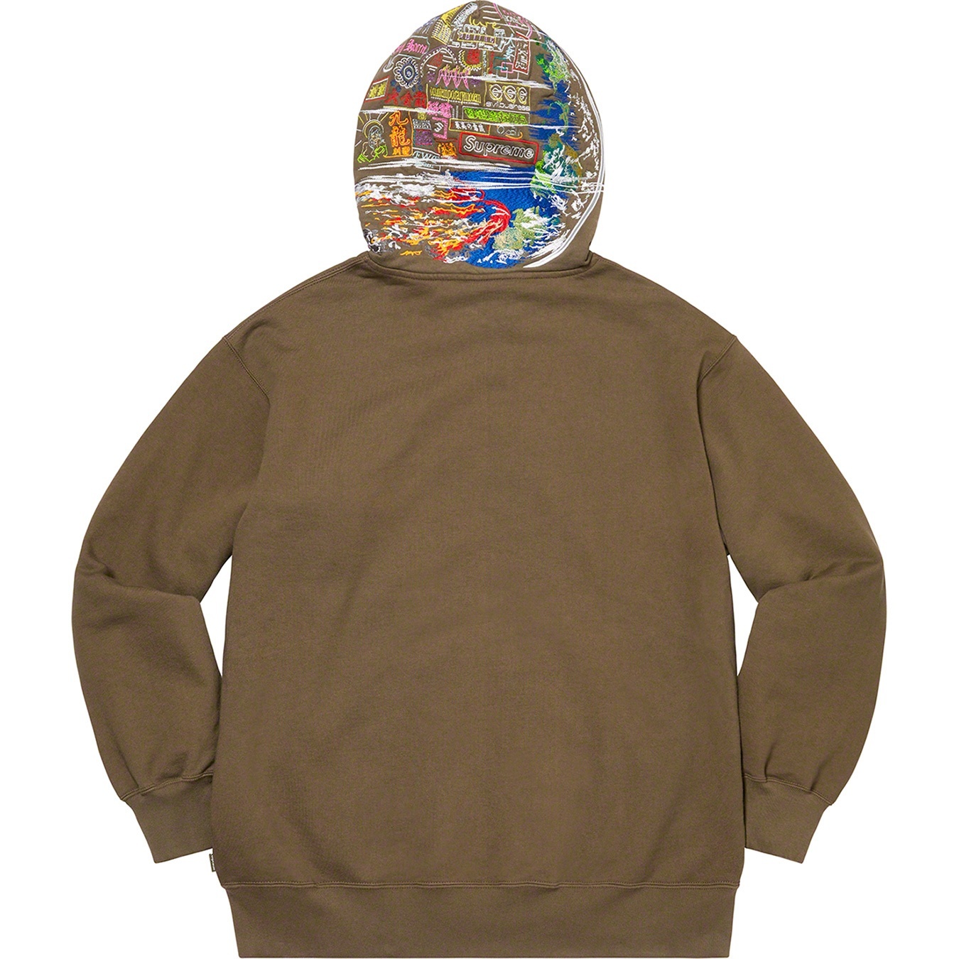 Globe Zip Up Hooded Sweatshirt view 4